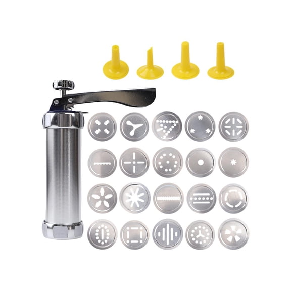 20Pcs Cookie Maker Machine DIY Biscuit Extruder Press Set Baking Supplies