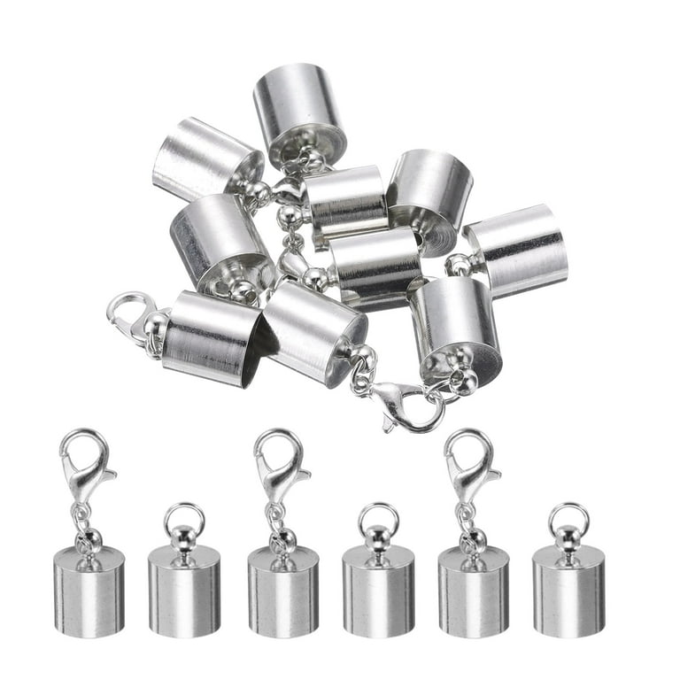 3mm Leather Cord 20-Piece Stainless Steel Cord End Caps ID