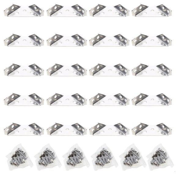 MOMOJIA Stainless Steel Furniture Corner Connectors Furniture Support Frame Angle Corner Brackets Angle Connectors Brackets