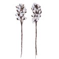 20Pcs Cotton Stems,Fake Flowers, Artificial Floral Stems Faux Farmhouse