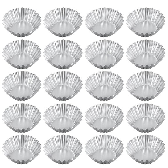 20Pcs Cupcakes Muffins Cookie Molds Eggs Tart Molds Aluminium Small Tart Pans