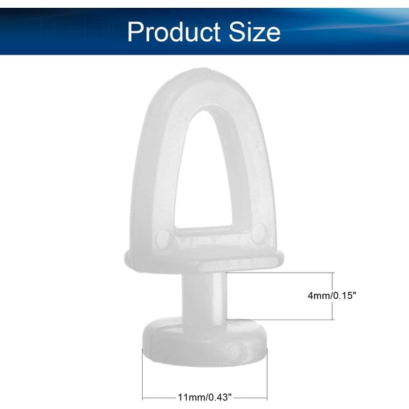 20Pcs Curtain Track Rollers Plastic Drapery Rail Sliding Glider for Windows Shower Curtain Tracks 0.43" Dia White