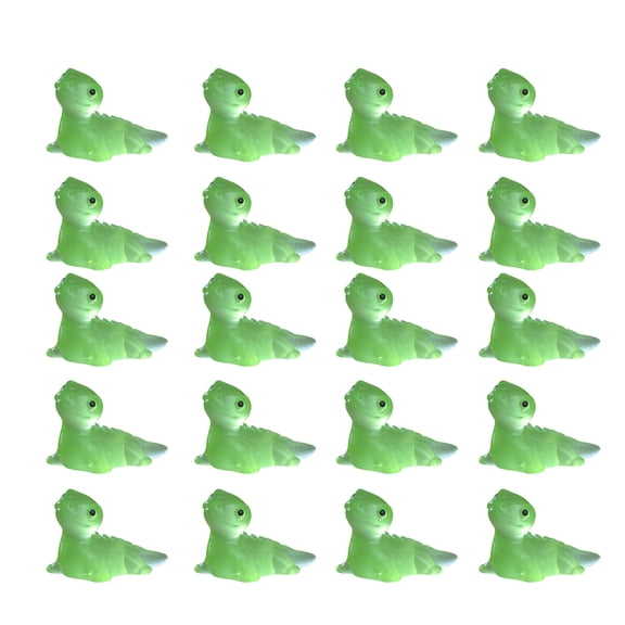 20Pcs Cute Lizards Small Figurines Microlandscape Resins Glowing in Dark Miniatures Garden Decorations