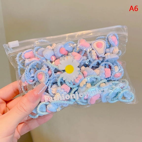 20Pcs Cute Rubber Bands For Children Does Not Hurt The Hair Elastic Good Girl Baby Head Rope Small Tie Hair Chirp Headdress