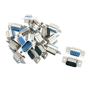 20Pcs DB9 Connector 9 Pin D-Sub Male Gold Plated Solder Connector Adapter