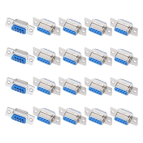 20Pcs DB9 Connector 9 Pins D-Sub Connector RS232 Serial Solder Type DB9 Female Connector PC Converter Cable