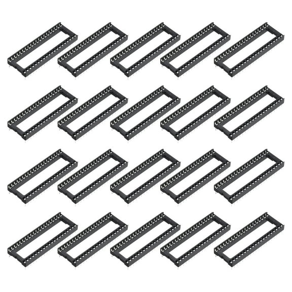 20Pcs DIP IC Chip Socket Adapter 40 Pin 2.54mm/0.1" Pitch