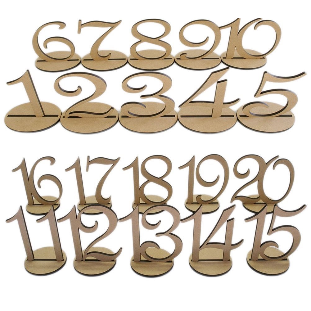 20Pcs Desktop Numbers Adornments Numbers Furnishing Articles Party Desk