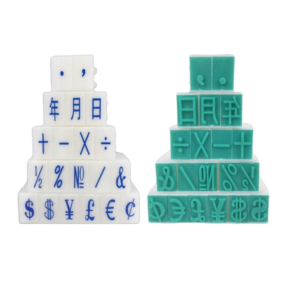 20Pcs Detachable Date Symbol Stamp Detachable Craft Stamp Date Month Year Stamp For Scrapbooking Teaching Art Craft