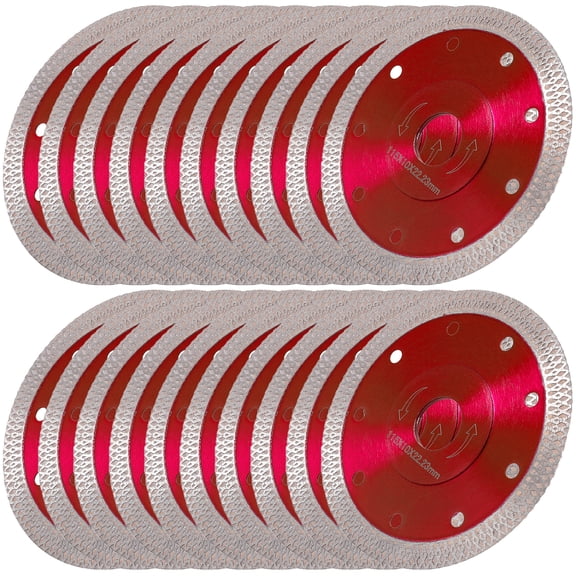 20Pcs Diamond Saw Blade for Angle Grinder 4.5inch Ultra Thin Tile Saw Blade Efficient Diamond Cutting Wheel Porcelain Tile Cutting Disc for Smooth Cutting Ceramic Tile Glass Jade