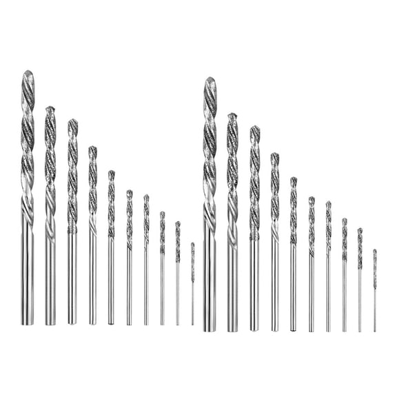 20Pcs Diamond Small Drill Bit Set Coated Drill Bits for Glass Tile 0.8-4.0mm E0959