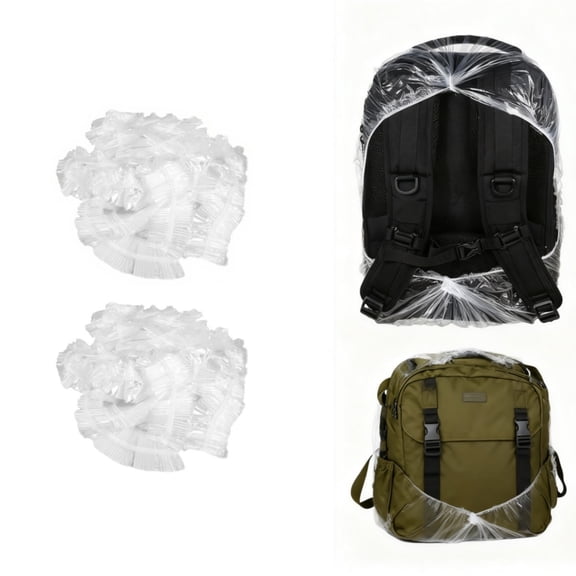 20Pcs Disposable Backpack Rain Cover, Waterproof Backpack Cover Elastic Protector for Backpacks Outdoor Hiking Cycling Camping Travel Emergency 15-40L