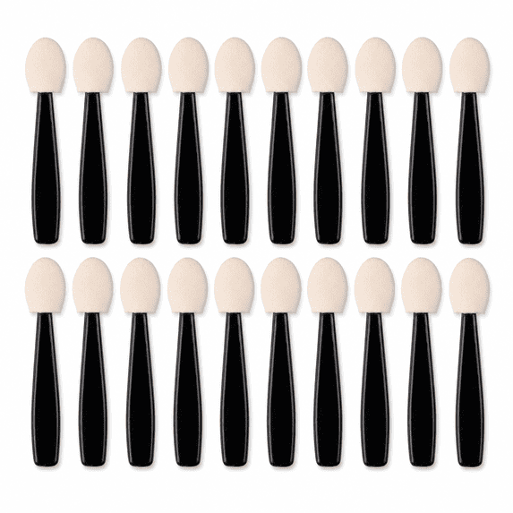 20Pcs Disposable Black Eyeshadow Sponge Applicators