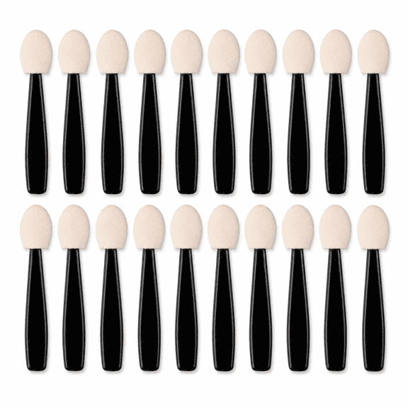 20Pcs Disposable Black Eyeshadow Sponge Applicators