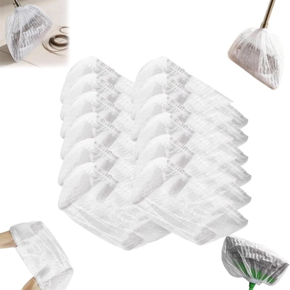 20Pcs Disposable Broom Dusting Covers, Disposable Broom Covers & Broom Dusting Covers, Lock in Pet Hair and Dust with Universal Elastic Fit for Standard Brooms