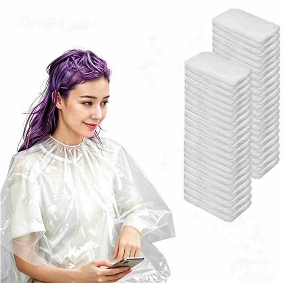 20Pcs Disposable Hair Salon Capes, Waterproof Hairdressing Salon Barber Cape - Hair Dye and Styling Bibs for Home, Barbers, Beauty Salon, Hair Dye, Perming
