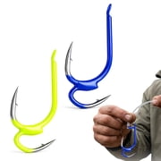 20Pcs Double Fishing Hooks   Open Shank Saltwater & Freshwater Hooks with Barbed Anti-Escape Design, Octopus Offset Beak Circle Hooks for Catfish, Bass, Tuna & Trout