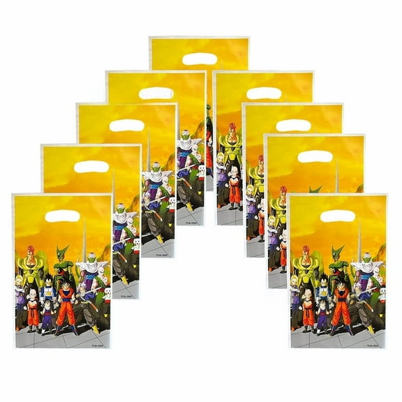 20Pcs DB Dragon Anime Ball Cartoon Theme Party Gift Bags, Handheld Favor Candy Bags with Carry Handle for Birthday Party Decorations Supplies