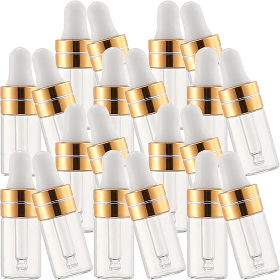 20Pcs Dropper Bottle Refillable Empty Bottle with Dropper Pipette Travel Bottle for Massage Oils