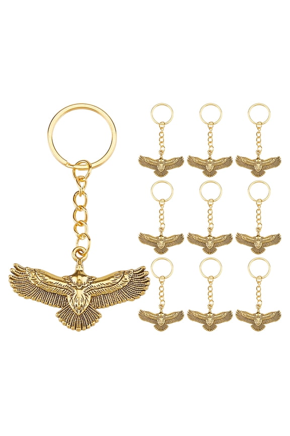 20Pcs Eagle Keychain Bulk Eagle Key Ring Bird Key Chains Flying Animal Keychain Alloy Keyrings with Metal Charms
