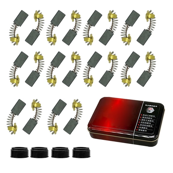 20Pcs Efficient Carbon Brushes for Power Tool and Drills Including Caps Copper Blend for Easy Installation