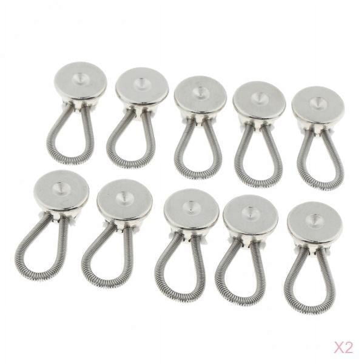 20Pcs Elastic Collar Extenders Metal Button Neck Extender for Dress