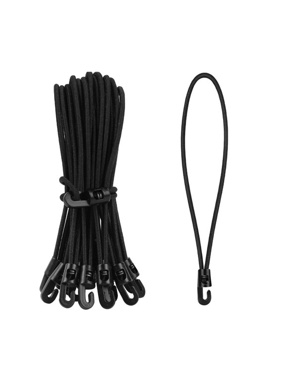 20Pcs Elastic Straps with Hook Tarpaulin Tensioner for Tents, Net, Camping