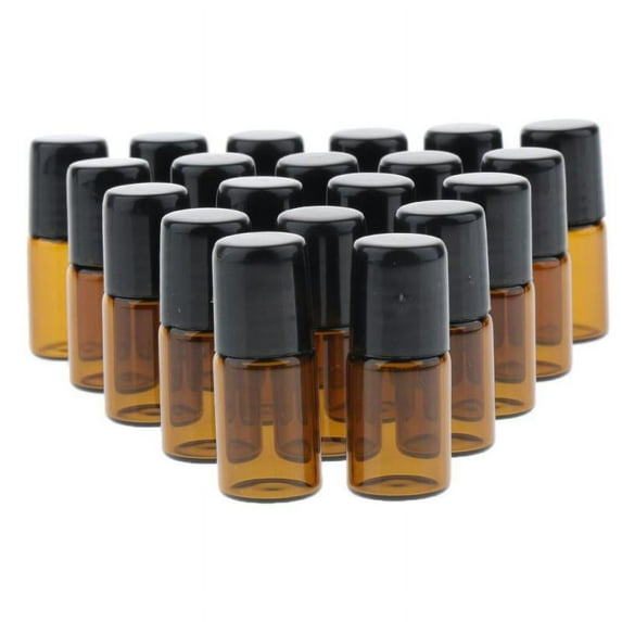20Pcs Empty Refillable Glass Perfume Roller Ball Bottles Essential Oil Cases - 2ml