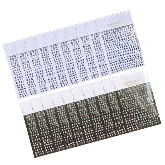 20Pcs Epoxy Resin Alphabets Stickers for Manicure Colorful English Letter Nails Art Decals Jewelry Making Supplies