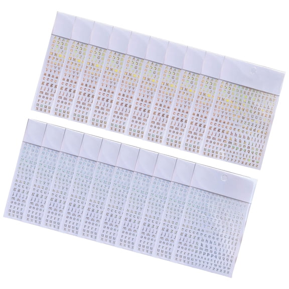 20Pcs Epoxy Resin Alphabets Stickers for Manicure Colorful English Letter Nails Art Decals Jewelry Making Supplies