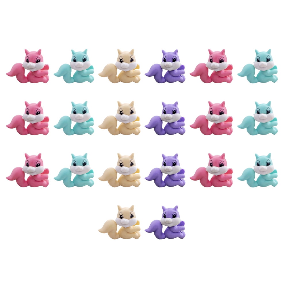 20Pcs Erasers, Cartoon Squirrel Erasers Erasers Toppers for Kids Gifts