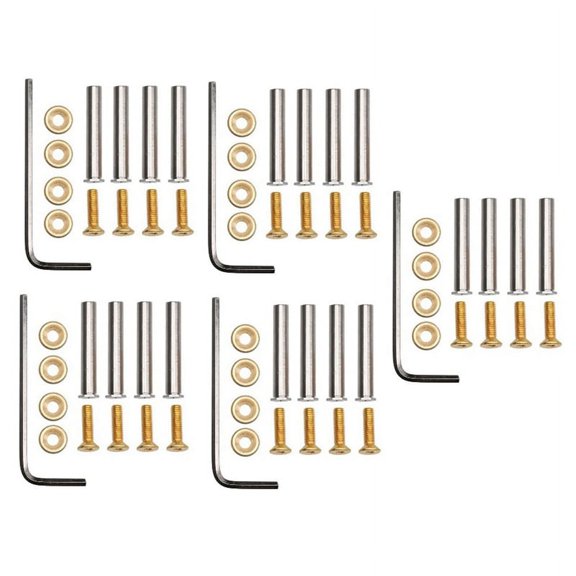 20Pcs Exquisite Screw for 80mm 90mm 120mm 140mm Computer PC Gamer 25mm Thickness Case Cooling RGB Fan DIY Accessories,20 x screws 20 x nuts 20 x spacers 5 x wrenches,silver&gold