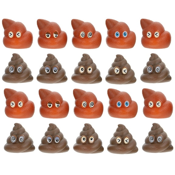20Pcs Fake Poop Toys Realistic Poop Toys Plastic Poop Models Game Tossing Toys Party Prank Toys