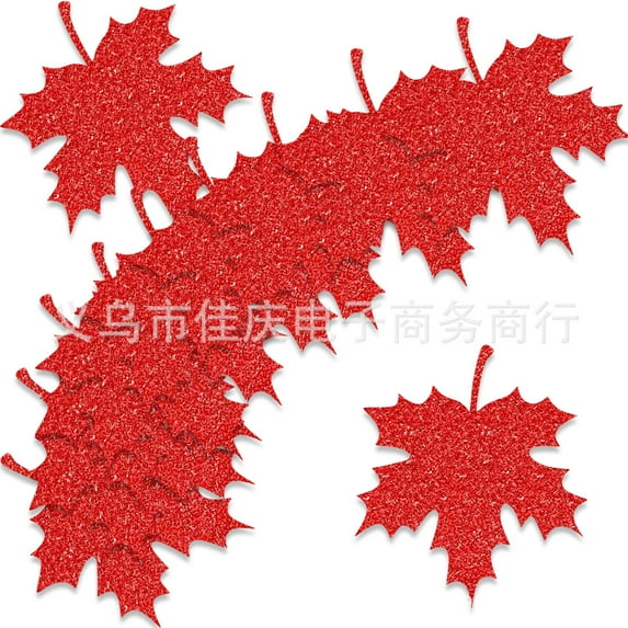 20Pcs Fall Leaves Cutouts Glitter Paper Leaf Paper Cuts Decorative Maple Leaves Paper Cutouts Decors