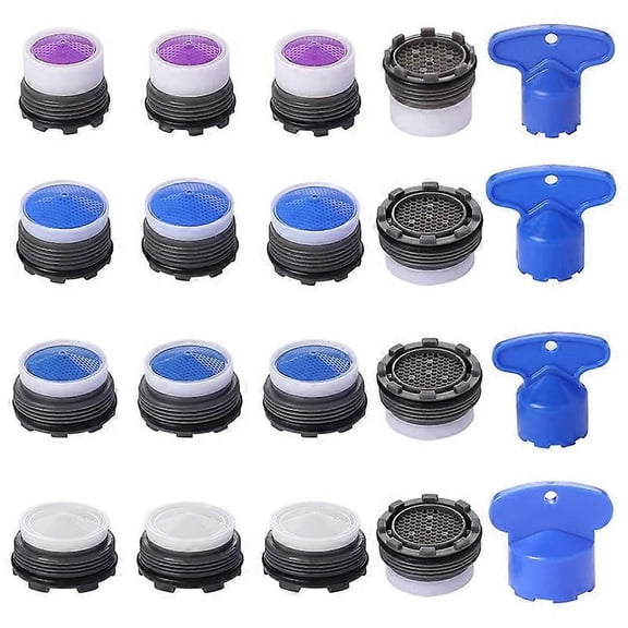 20Pcs Faucet Aerators, M16.5 .5 M21.5 M24 Water Saving Restrictor
