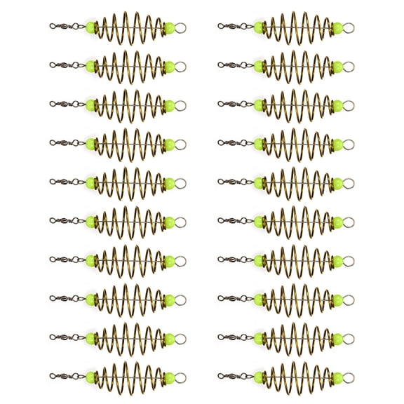 20Pcs Fishing Accessory with Glowing Beans and Spring For Shrimp Carp Fish Baits Glowing Fishing Feeder Lures Feeder