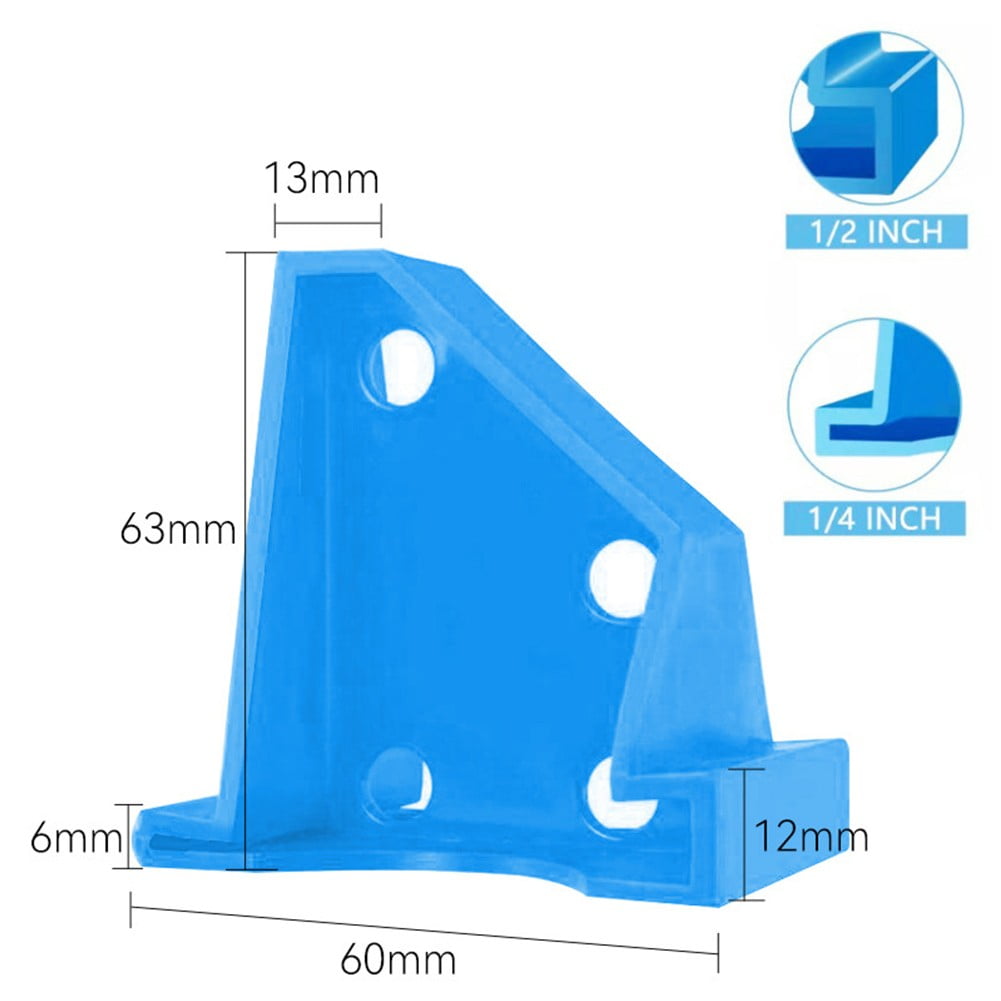 20Pcs Flooring Spacers Laminate Installation with 1/4 1/2Inch Gap Floating Floor Blue