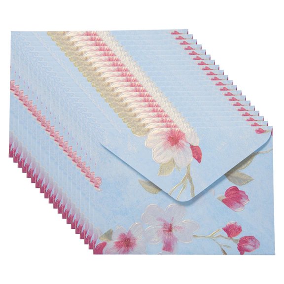 20Pcs Floral Print Envelopes For Valentines Card And Mailing