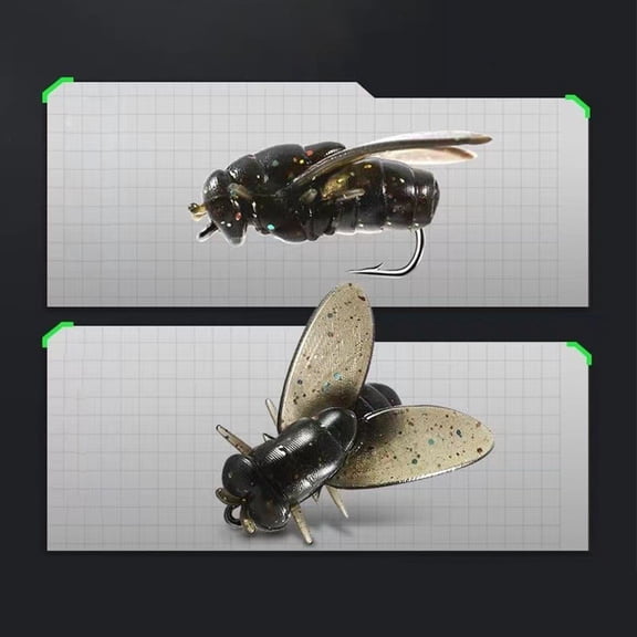 20Pcs Fly Fishing Fly Soft Bait Add Fish Attractant Fish Gear With High Carbon Steel Hooks For Salmon Trout Fishing Equipment With Hook Small