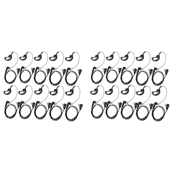 20Pcs G Shape Earpiece Headset PTT with Mic 2 Way Radio CP040 CP200 Walkie Talkie Earphone