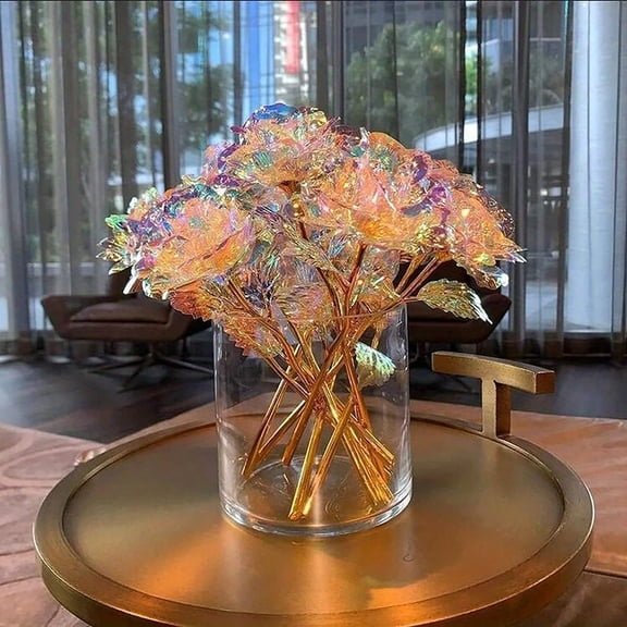 20Pcs Galaxy Rose Colorful Artificial Flowers Crystal Flowers Best Gifts for Mother's Day Thanksgiving Valentine's Day Wedding Birthday Party