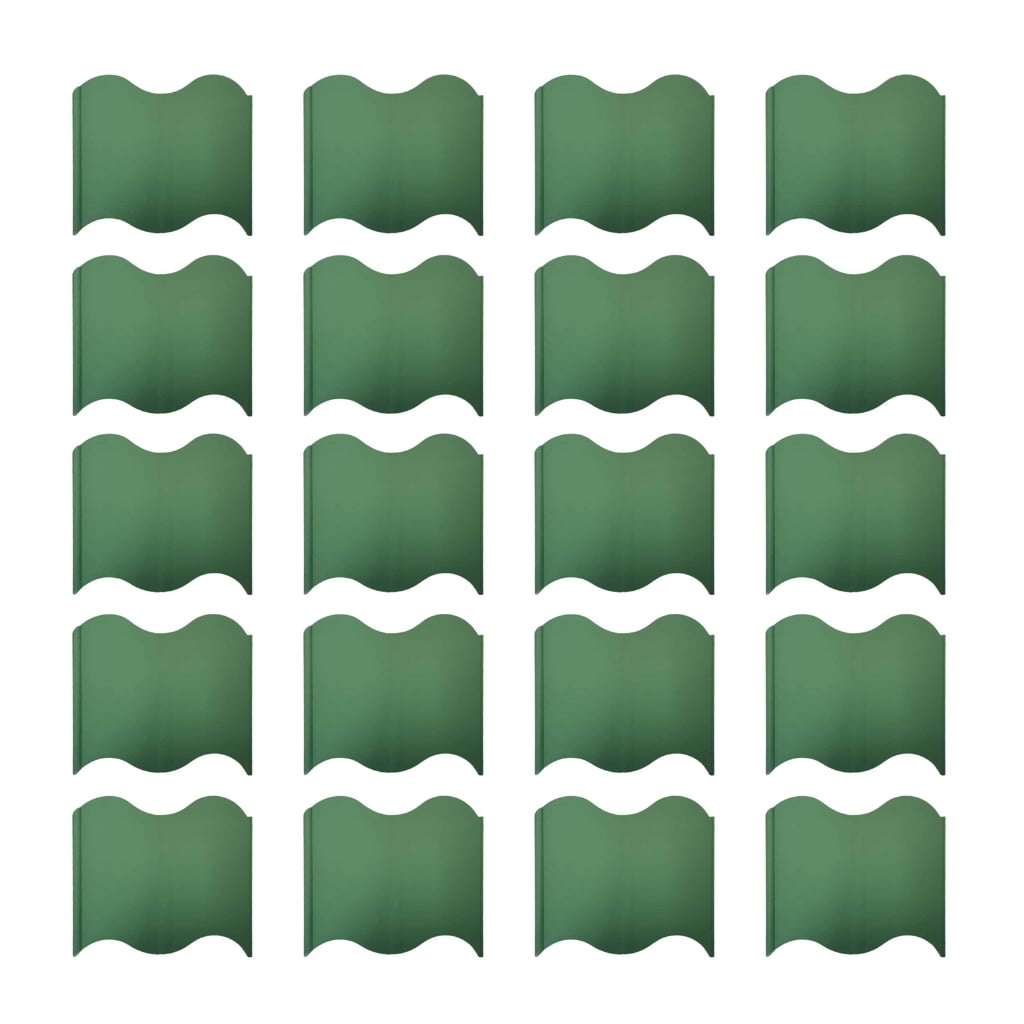 20Pcs Garden Edging Borders Grass Fence Interlocked Decorative Outdoor Barrier Landscape Edging for Yard Garden