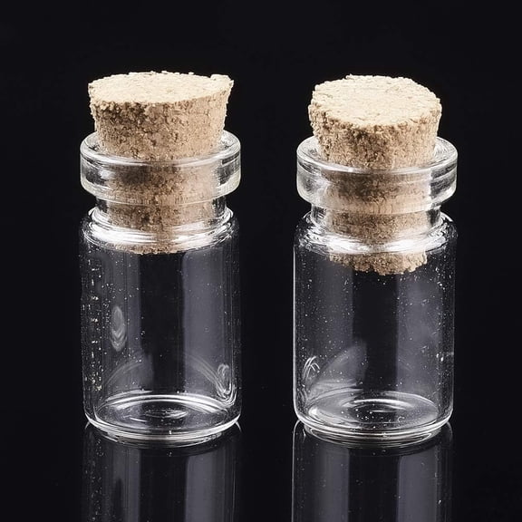 20Pcs Glass Jar Glass Bottles Bead Containers Empty Refillable Wishing Drifting Bottles with Cork s Mini Small Glass Bottles for DIY Craft Bead Containers 20pcs