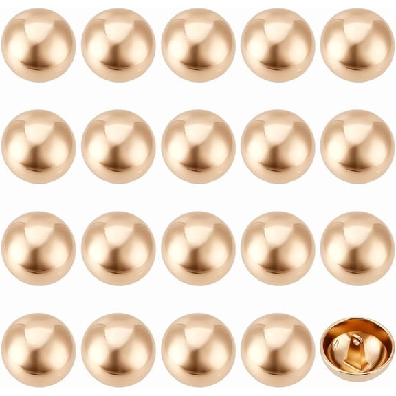 20Pcs Gold Metal Shank Single Hole Button Sew Cover Up Studs Buttons Mushroom Zinc Alloy Coats Clothes Decoration