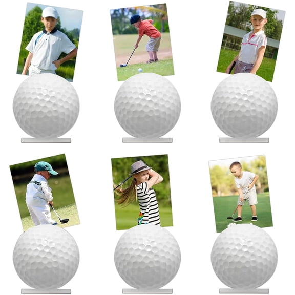 16Pcs Golf Photo Stand Golf Party Decorations Table Number Card Place Holder Sticky Note Holder Hole In One Table Centerpieces Hole In One Birthday Party Supplies