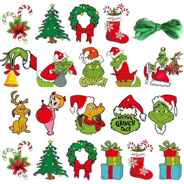 20Pcs Grinch Christmas Tree Decorations Grinch Tree Ornaments