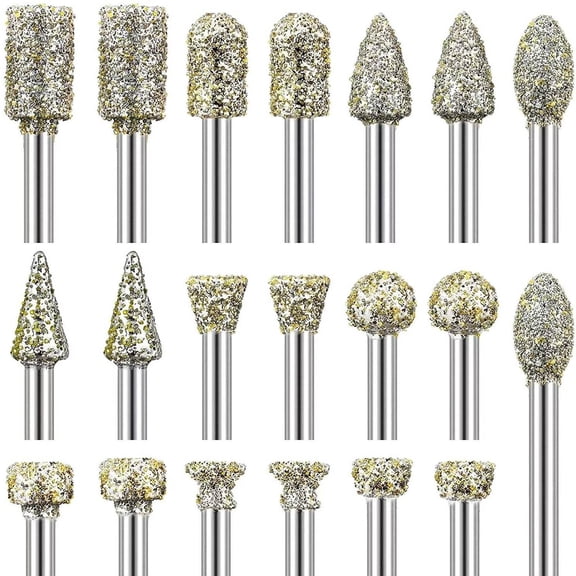 20Pcs Grinding Machine Drill Bit Accessories Angle Grinder Drill Bit Kit Electric Drill Sanding Head 3mm