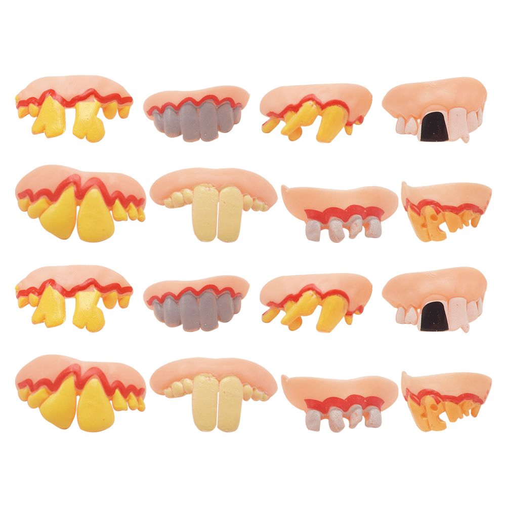 20Pcs Halloween Fake Teeth Party Funny Teeth Cosplay Fake Teeth Ugly