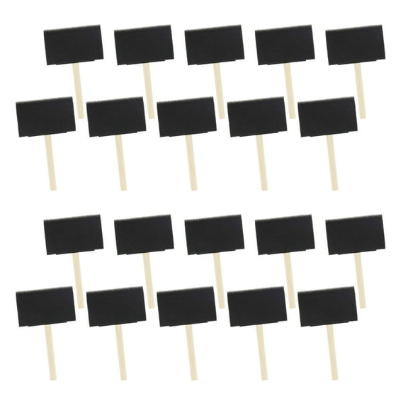 20Pcs Handle Sponge Paint Brush for Craft Project, Handle Foam Paint Brushes for Painting, Staining, Varnishes