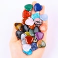 thumbnail image 1 of 20Pcs Heart Crystals Stones Healing Crystal Palm Natural Polished Love Shaped Gemstones Rose Quartz Amethyst Assorted Set Bulk Wholesale Reiki Energy Balancing Meditation Gift, Multicolor, 1 of 9